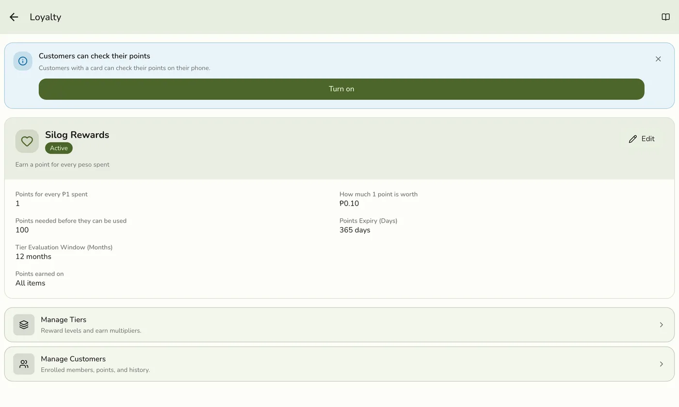 The Create program form
